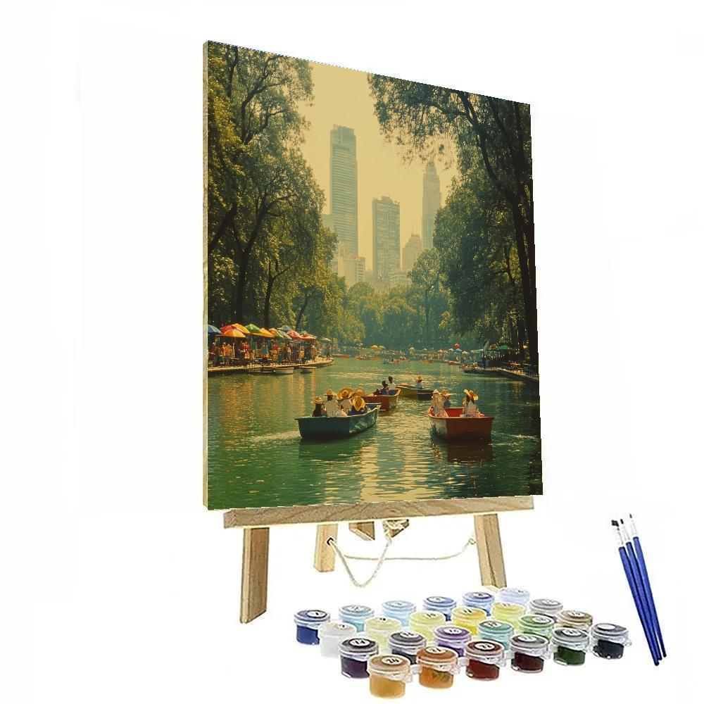 City Park Lake In Chapultepec Forest Mexico City Mexico painting number kit