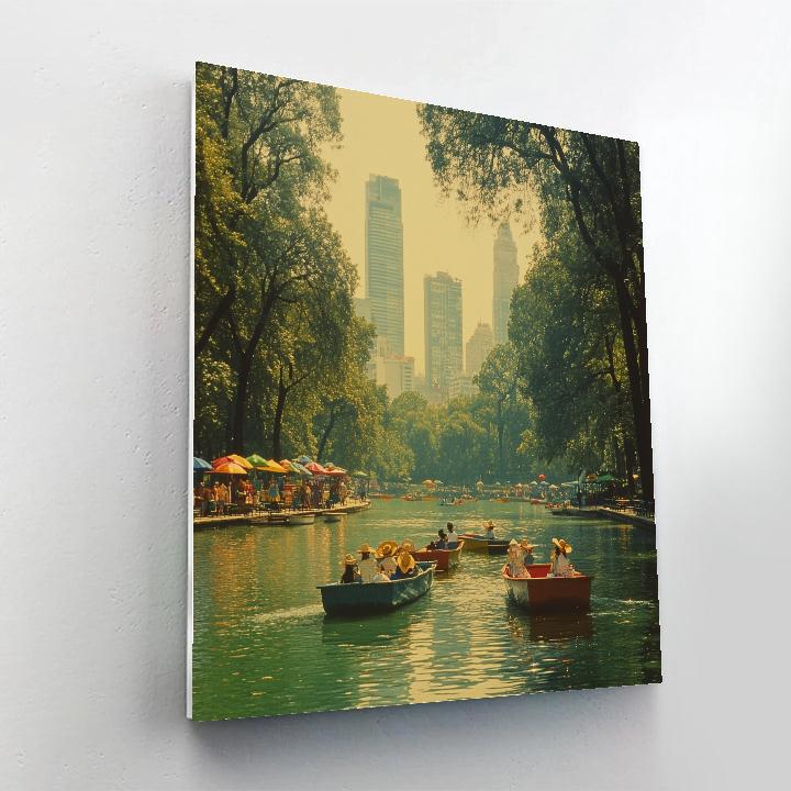 City Park Lake In Chapultepec Forest Mexico City Mexico painting number kit
