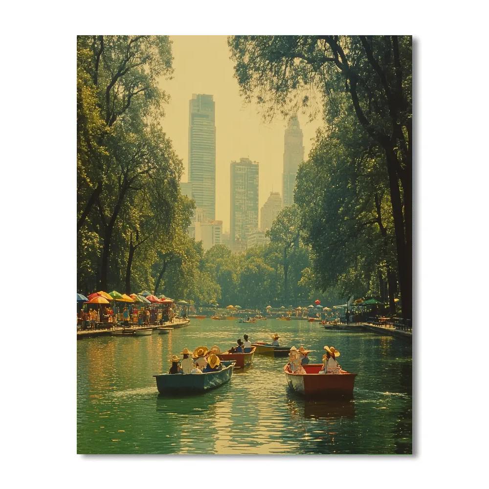 City Park Lake In Chapultepec Forest Mexico City Mexico painting number kit