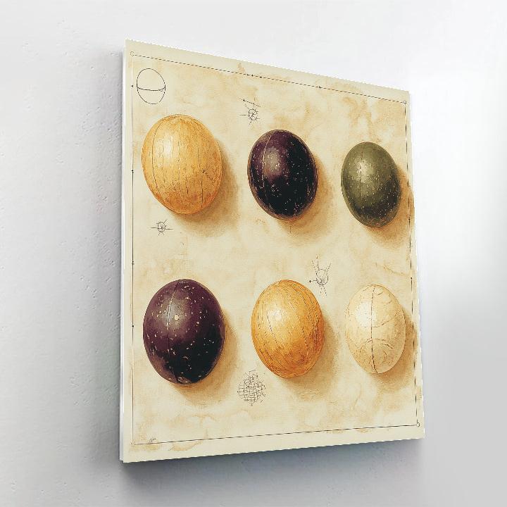 Leonardo Da Vinci Inspired Still Life Of Fruit Planets painting number kit