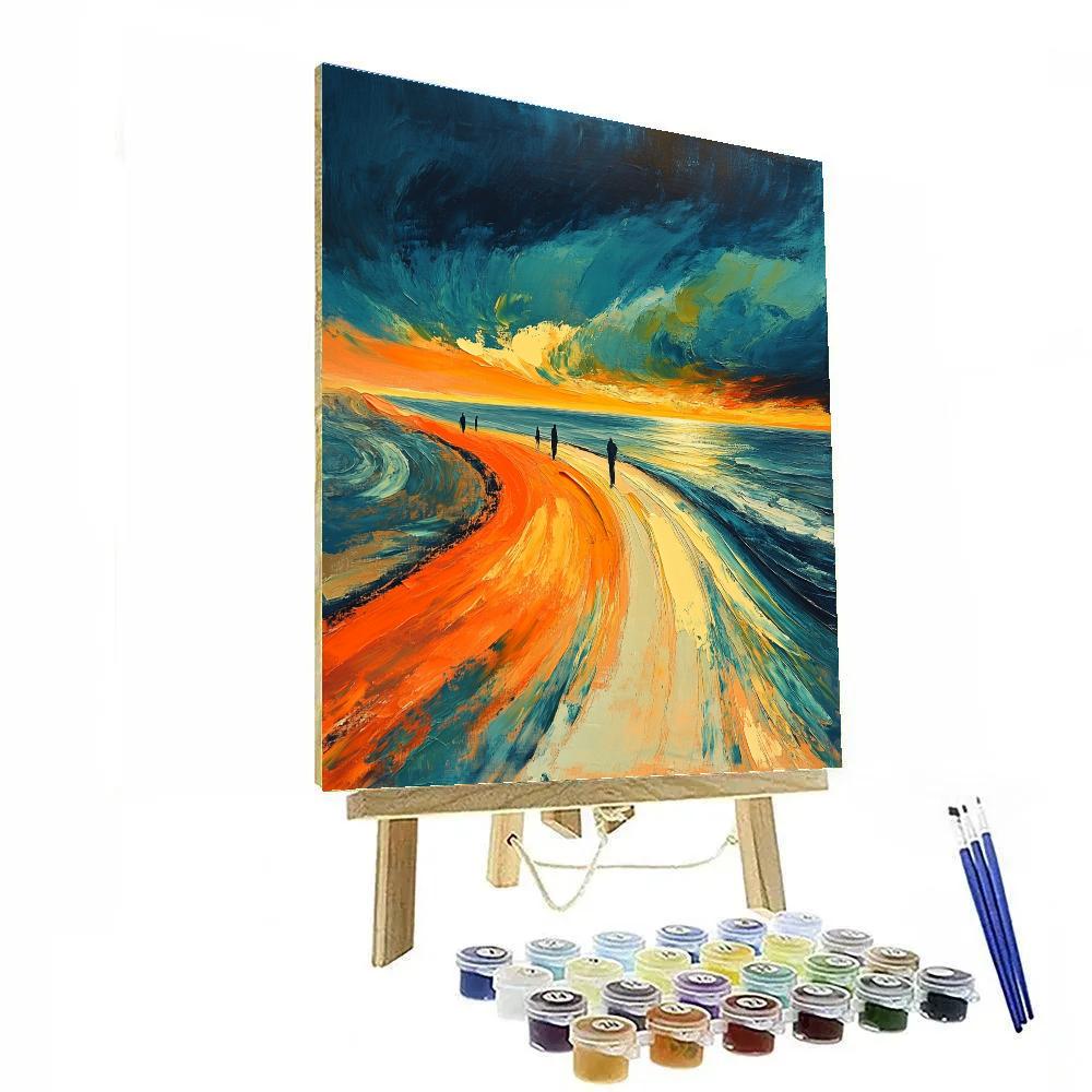 Edvard Munch Inspired Storm Of Emotions Numbered painting kits