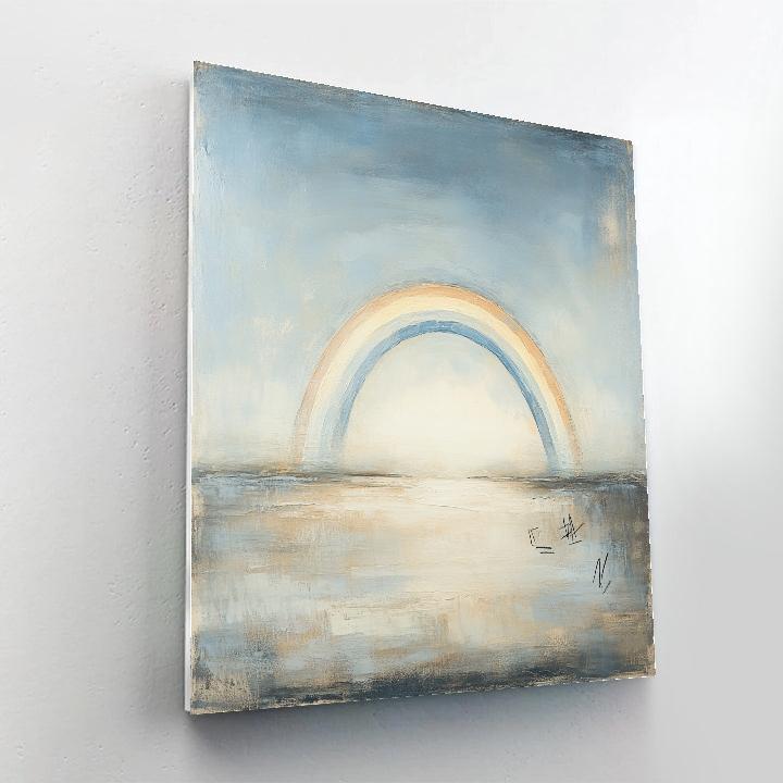 Leonardo Da Vinci Inspired Rainbow Through Mist Paint by numbers art