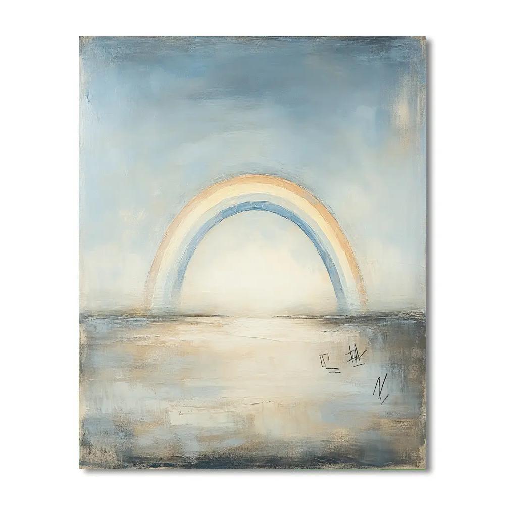Leonardo Da Vinci Inspired Rainbow Through Mist Paint by numbers art