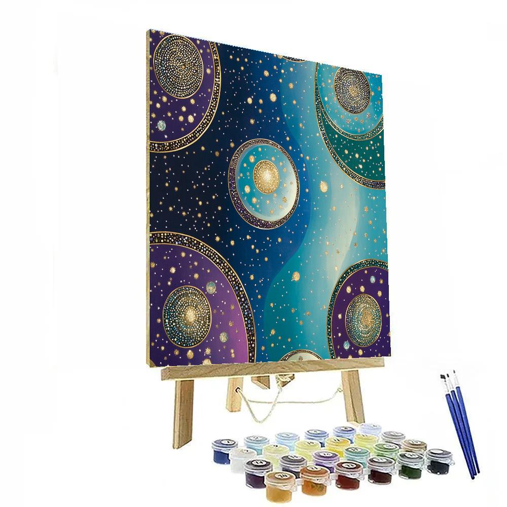 Gustav Klimt Inspired Celestial Dream Mosaic DIY paint by numbers