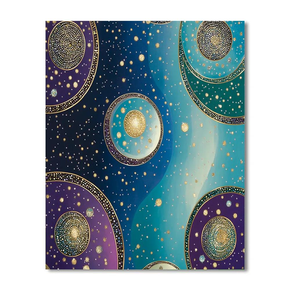 Gustav Klimt Inspired Celestial Dream Mosaic DIY paint by numbers