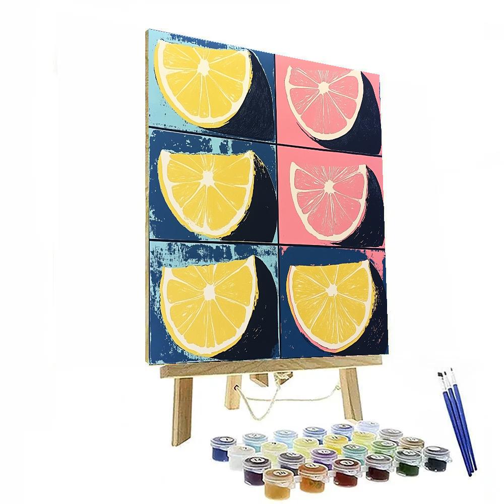Andy Warhol Inspired Pop Fruits painting number kit