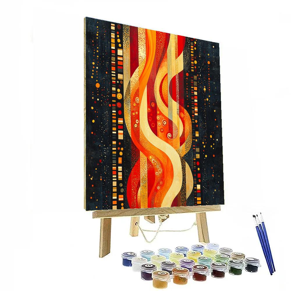 Gustav Klimt Inspired Eternal Flame Of Inspiration Paint by numbers art