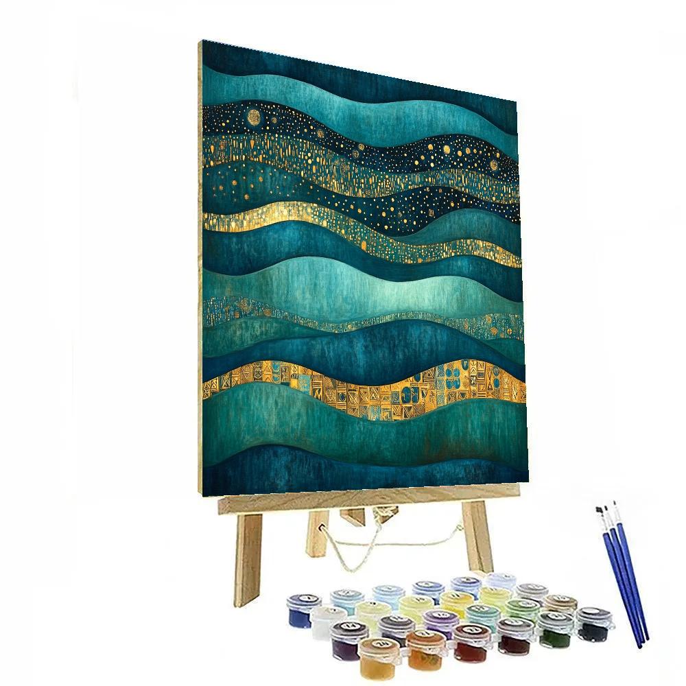 Gustav Klimt Inspired Ocean Of Secret Symbols Number painting