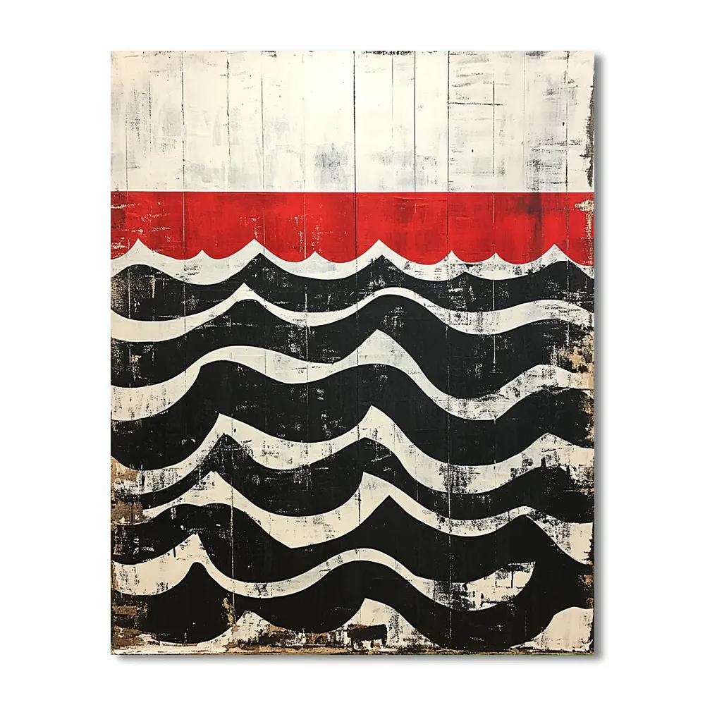 Banksy Inspired Borderless Tide Treaty paint by color