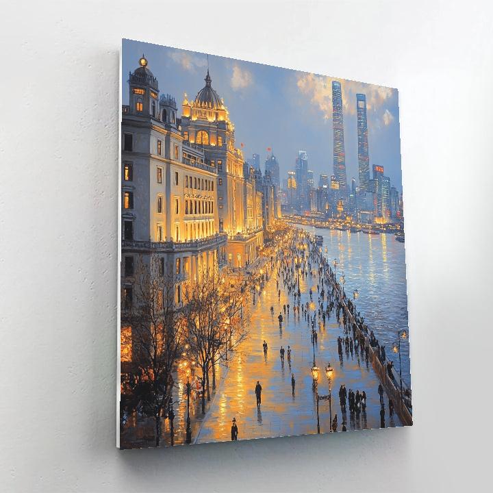 Historic Bund Waterfront Promenade Shanghai China Number painting