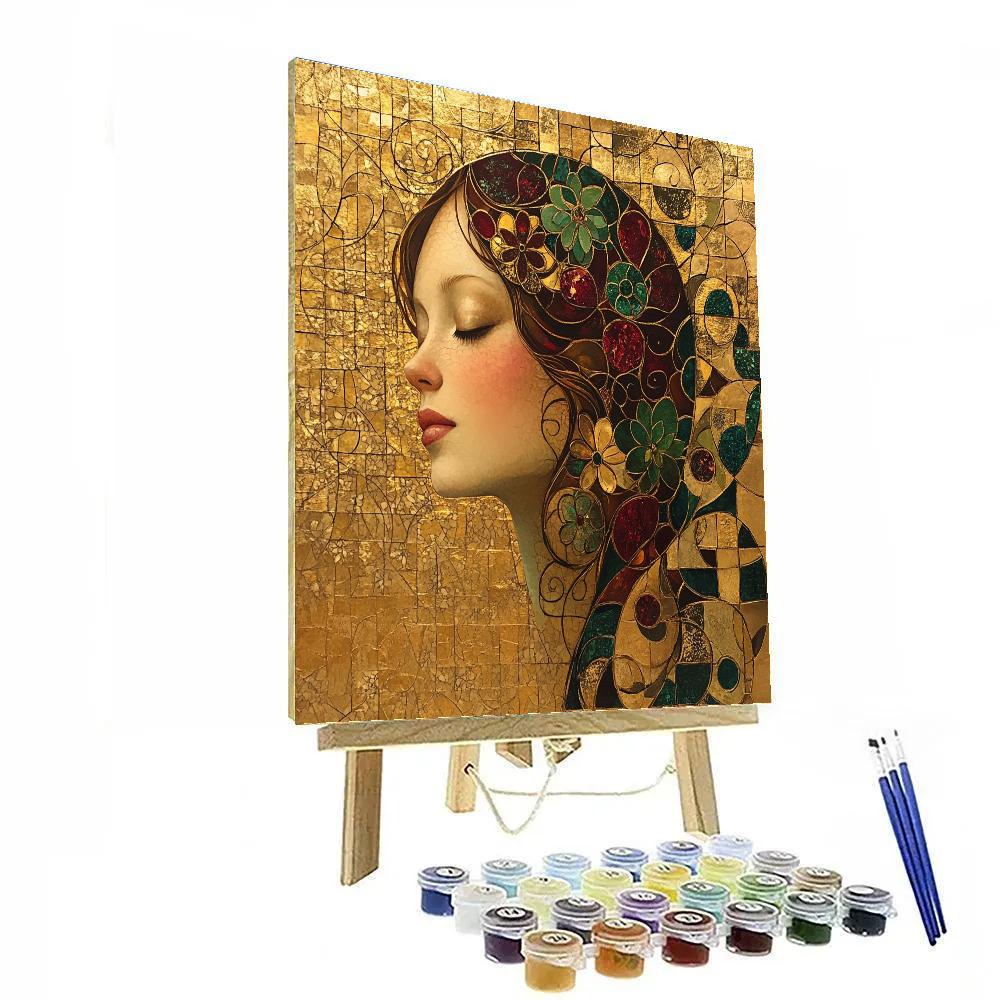 Gustav Klimt Inspired Golden Garden Paint by numbers kits