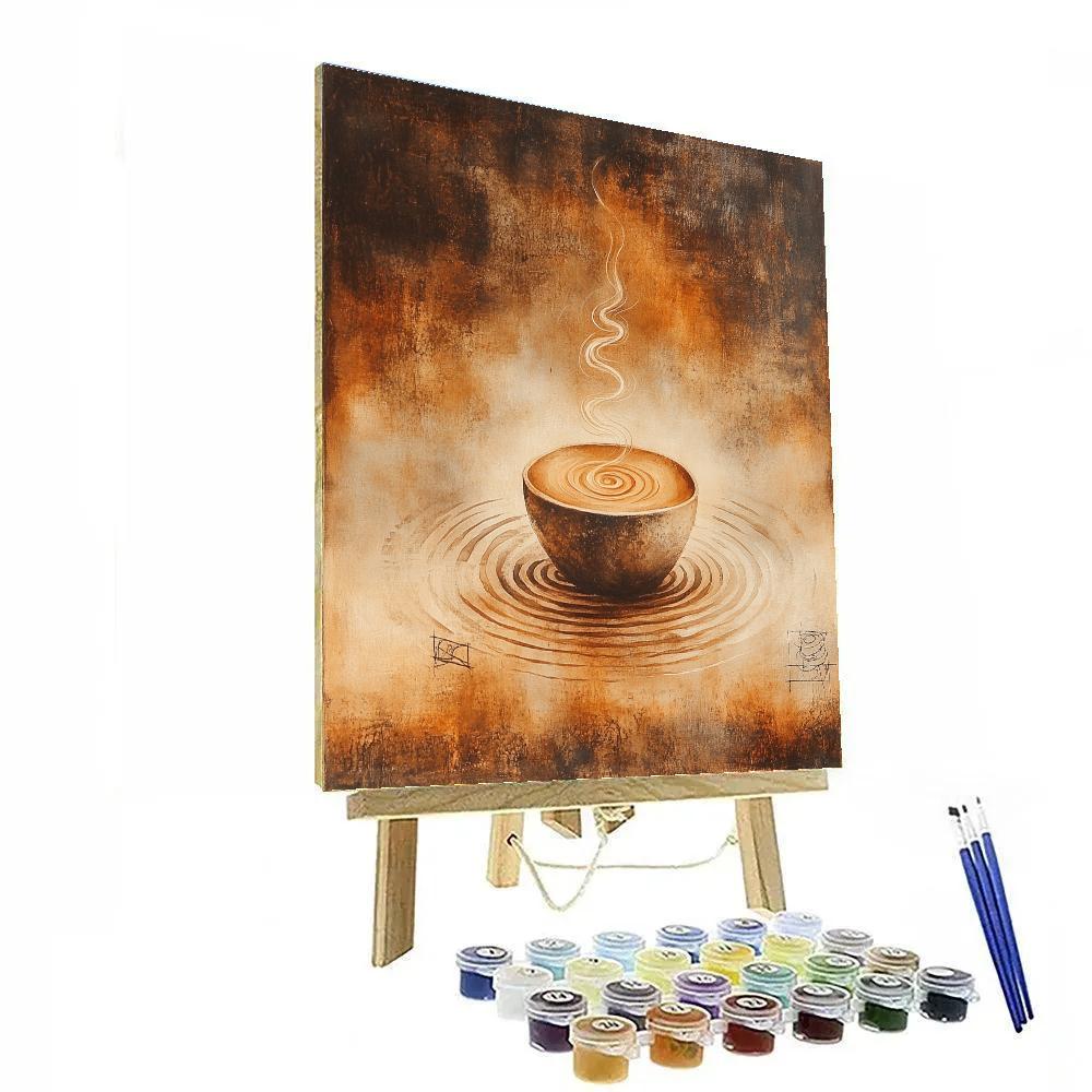 Leonardo Da Vinci Inspired Coffee Aroma As Cloud Study Numbered painting kits
