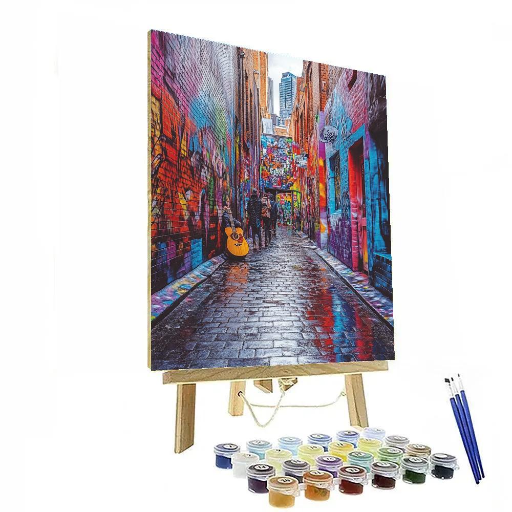 Street Art Laneways Of Hosier Lane Melbourne Australia paint by color