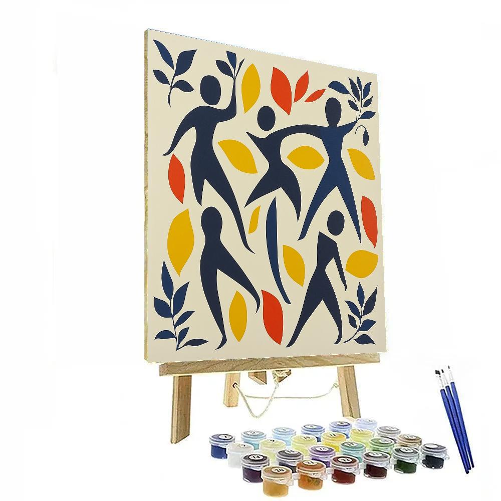 Henri Matisse Inspired Joyful Cutout Dancers Numbered painting kits