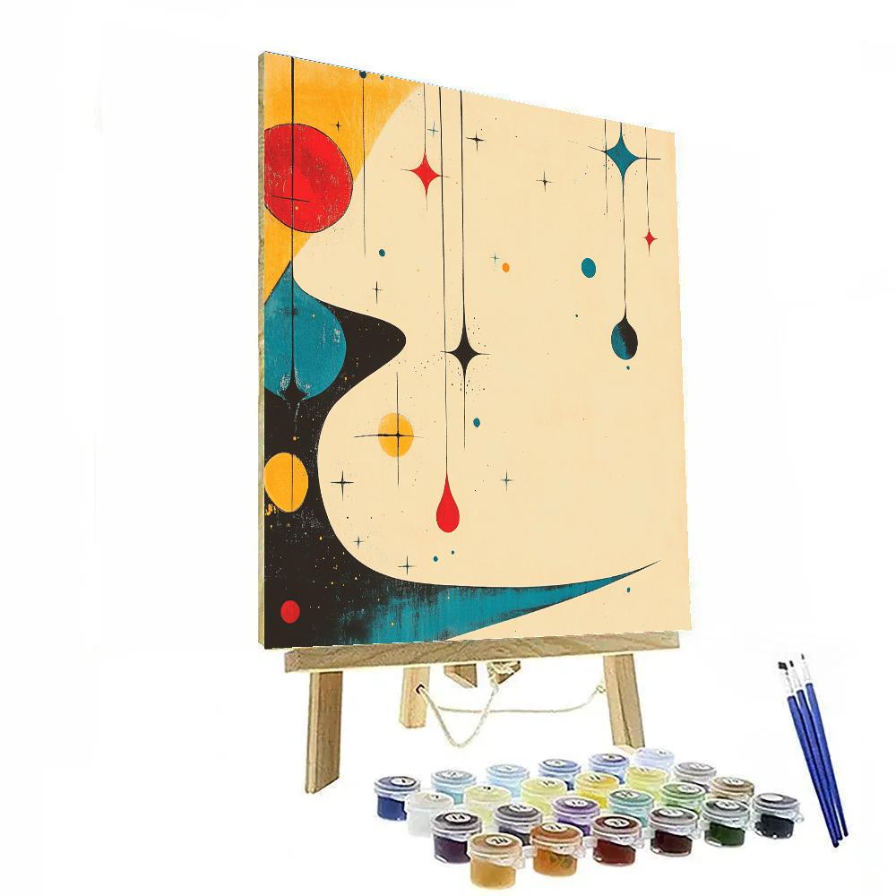 Joan Miró Inspired Nebula Of Playful Glyphs paint by number