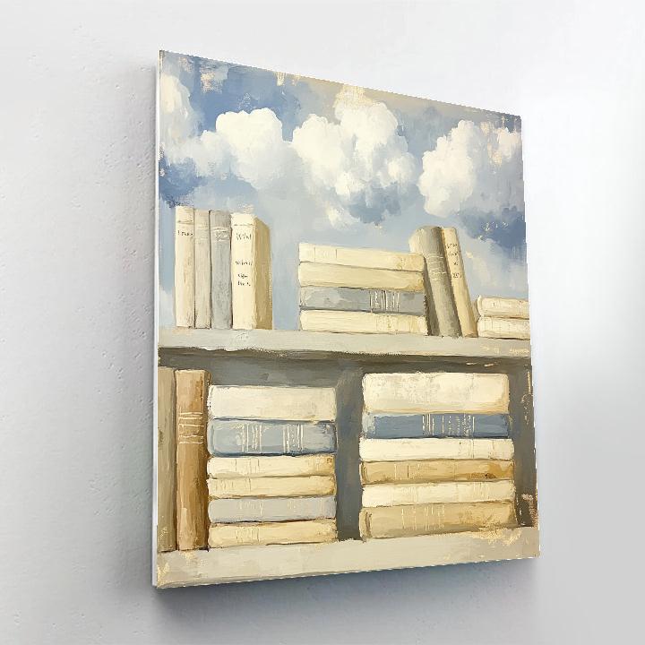 Leonardo Da Vinci Inspired Library Of Clouds Number painting