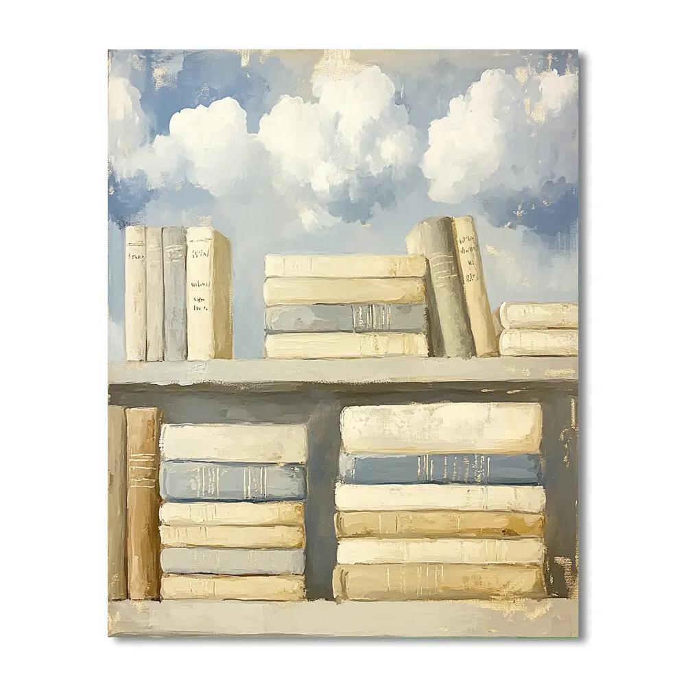 Leonardo Da Vinci Inspired Library Of Clouds Number painting