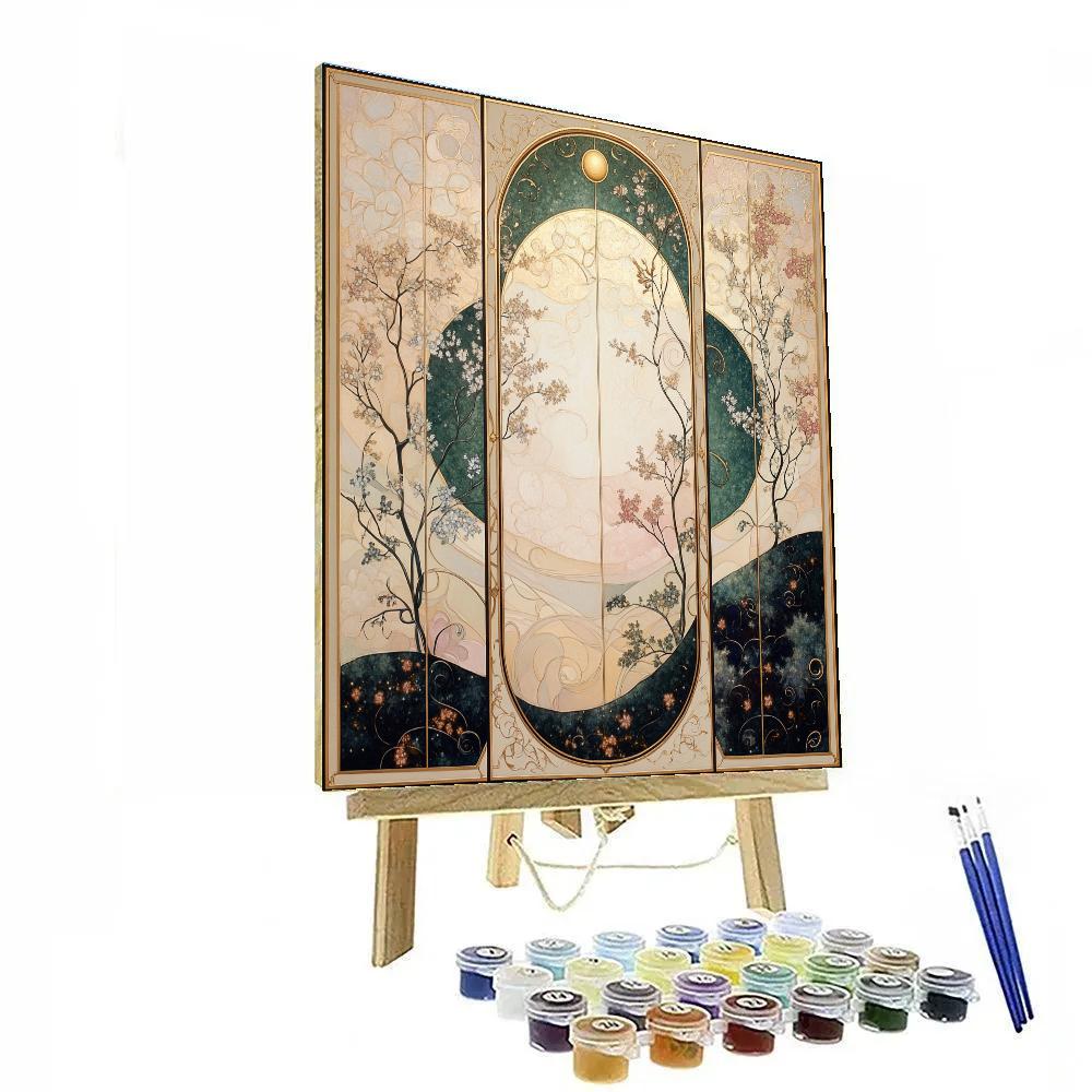 Alphonse Mucha Inspired Four Seasons Without Time DIY paint by numbers