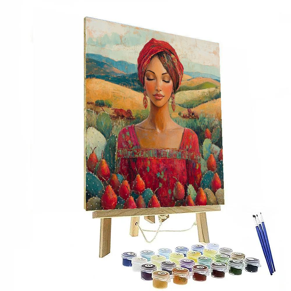 Frida Kahlo Inspired Desert Flora Self Study Painting by numbers kit