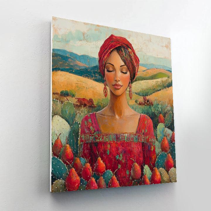 Frida Kahlo Inspired Desert Flora Self Study Painting by numbers kit