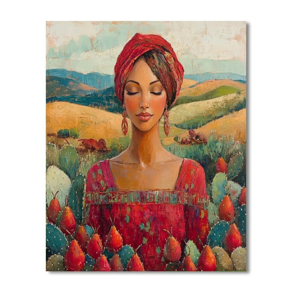 Frida Kahlo Inspired Desert Flora Self Study Painting by numbers kit