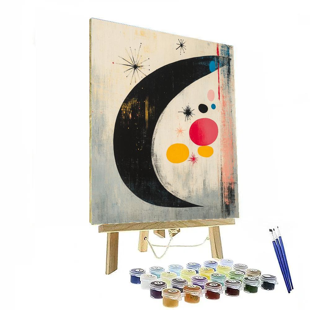 Joan Miró Inspired Solar Silence Geometry paint by color