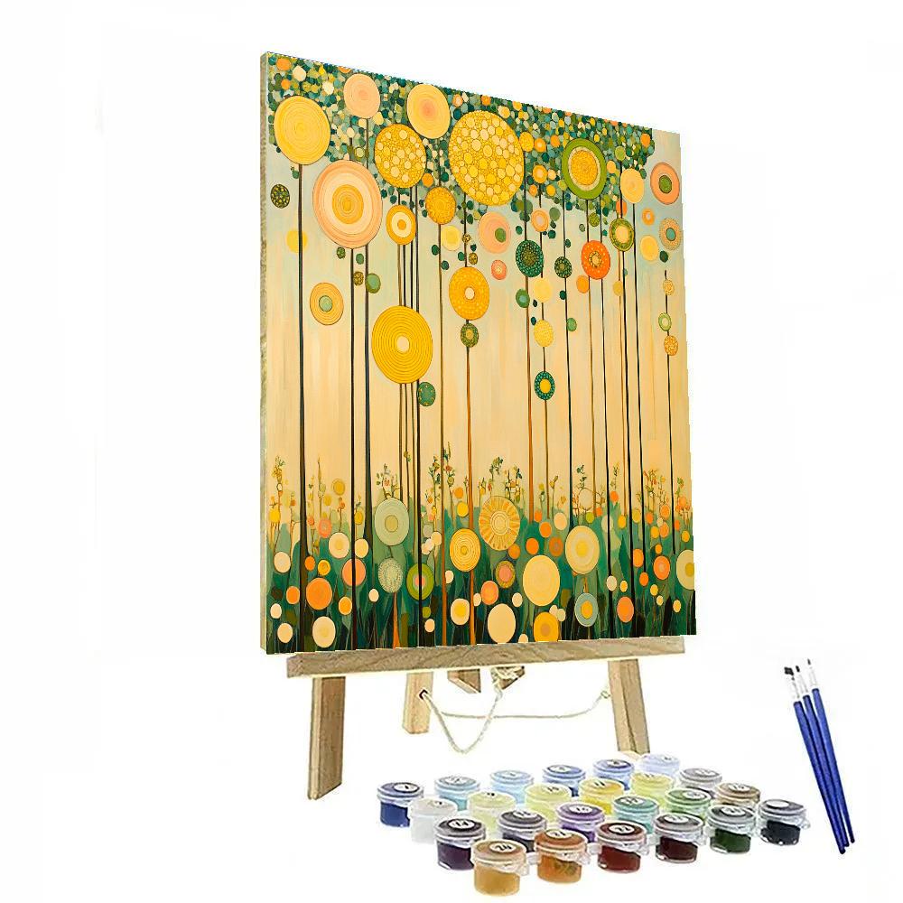Gustav Klimt Inspired Orchard Of Abstract Light Paint by numbers art
