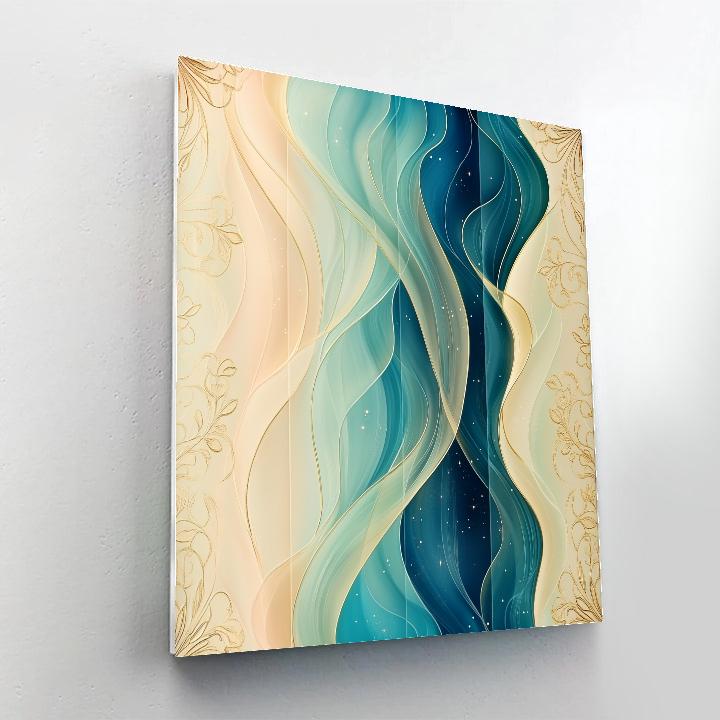 Alphonse Mucha Inspired Aurora Tapestry Of Silence Number painting