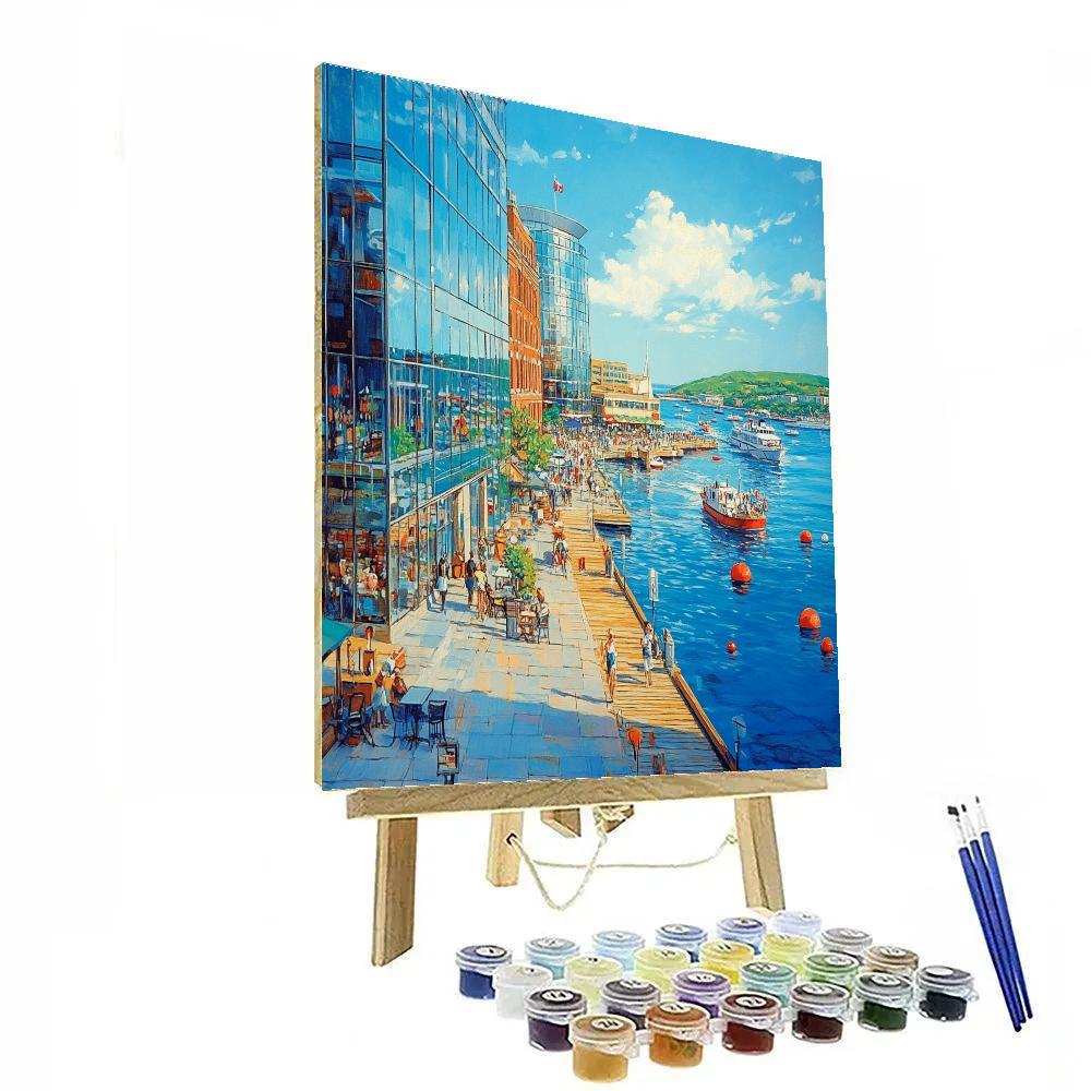 Bayfront Skyline Of Halifax Waterfront Canada Numbered painting kits