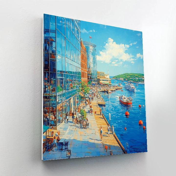 Bayfront Skyline Of Halifax Waterfront Canada Numbered painting kits