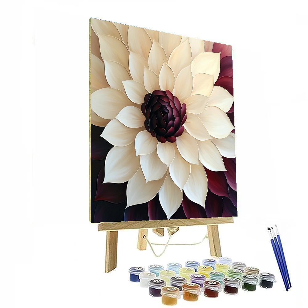 Georgia O Keeffe Inspired Giant Orchid Number painting