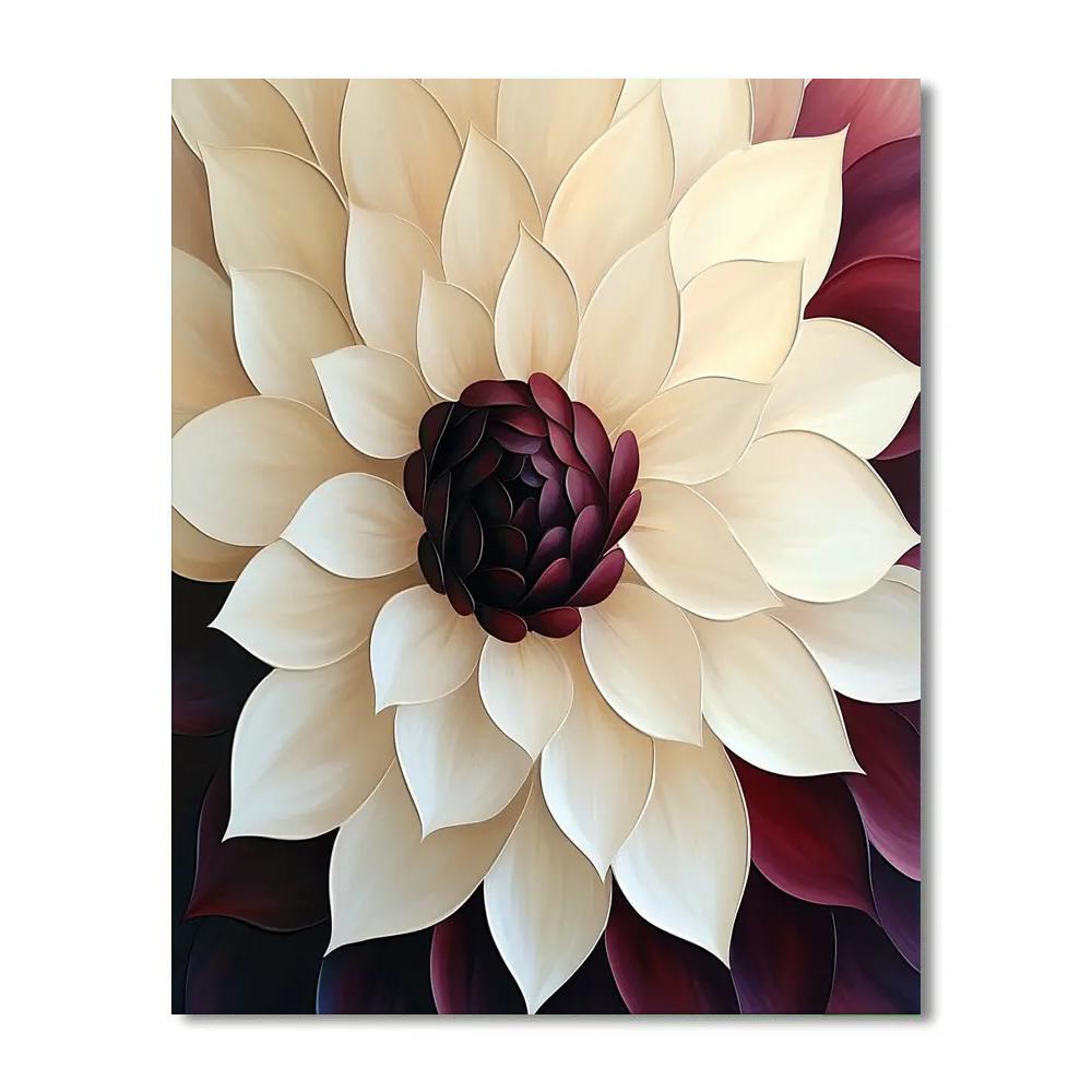 Georgia O Keeffe Inspired Giant Orchid Number painting