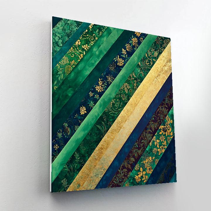 Gustav Klimt Inspired Rivers Of Emerald Memory painting number kit