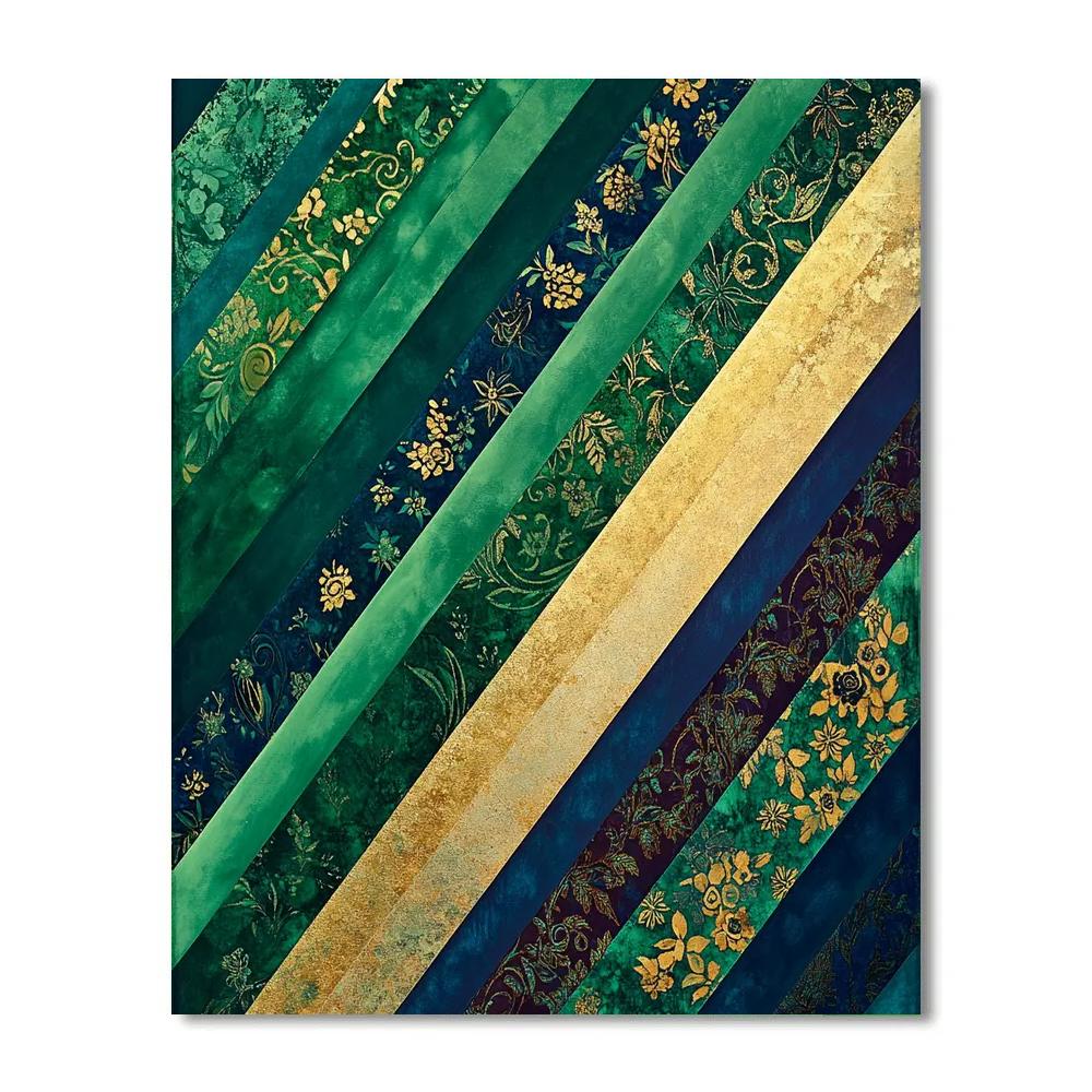 Gustav Klimt Inspired Rivers Of Emerald Memory painting number kit