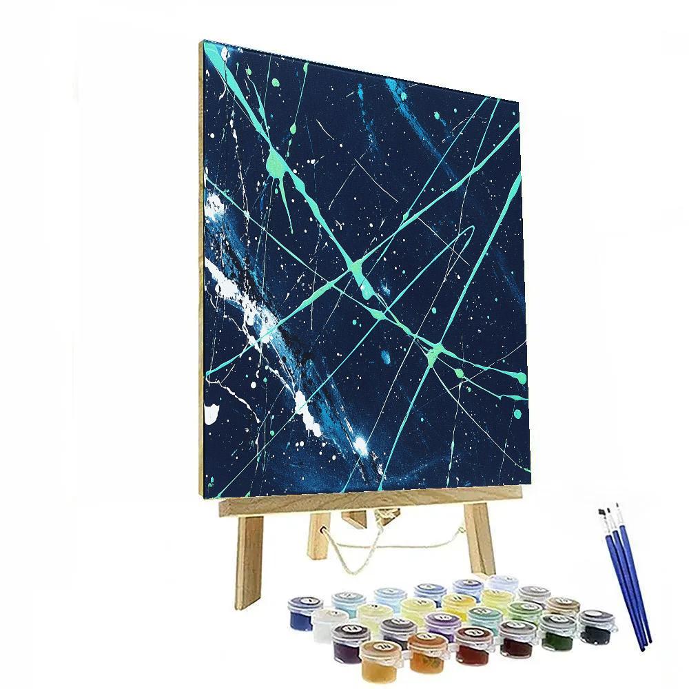 Jackson Pollock Inspired Aurora Shear Field painting number kit