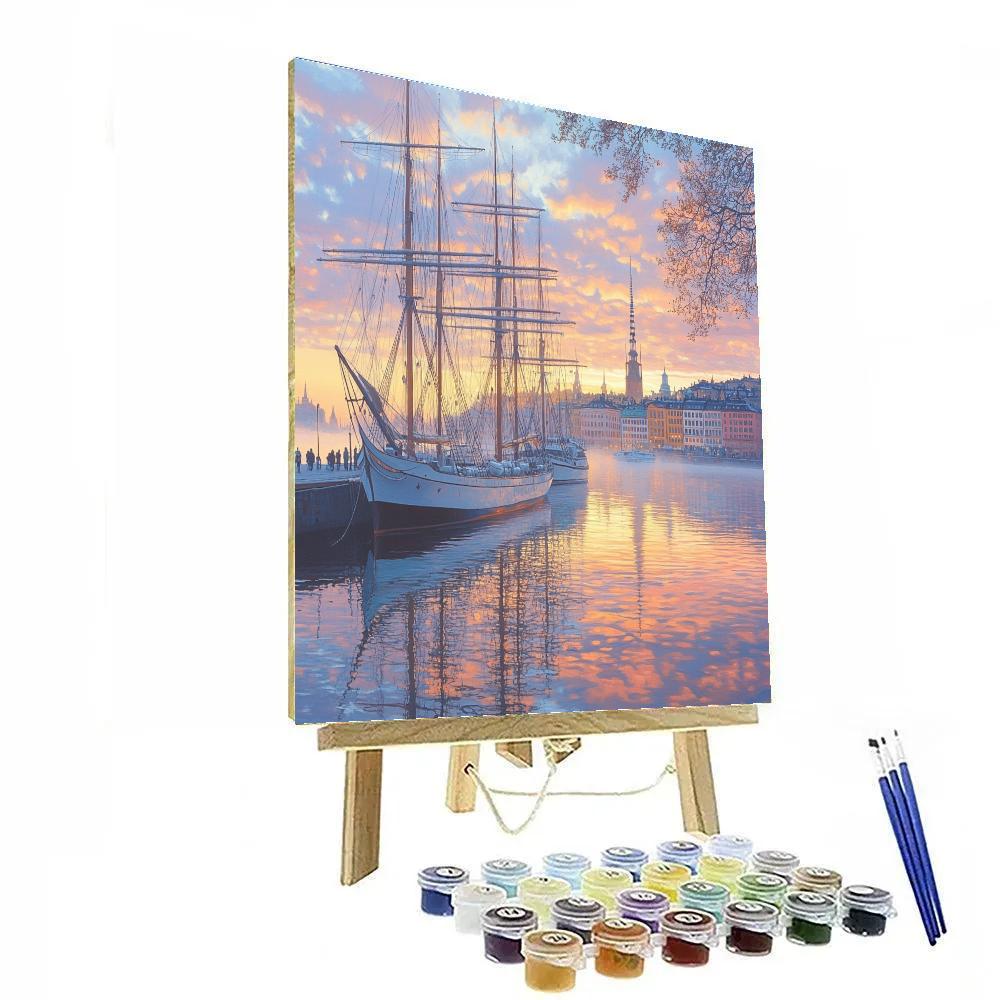 Skeppsholmen Waterfront View Stockholm Sweden Paint by numbers art