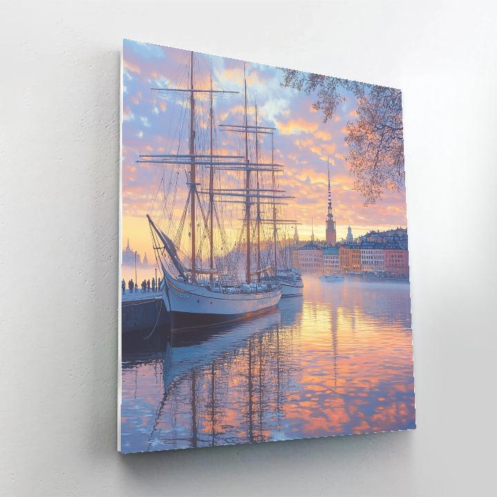 Skeppsholmen Waterfront View Stockholm Sweden Paint by numbers art
