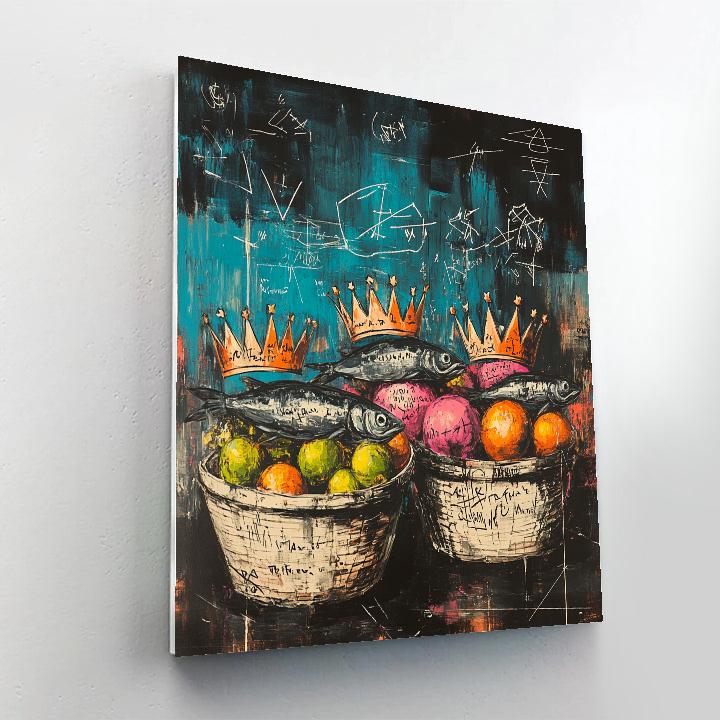 Jean Michel Basquiat Inspired Street Market Totems paint by numbers