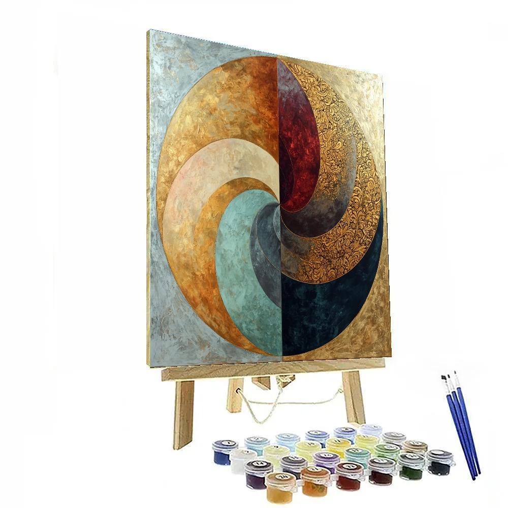 Gustav Klimt Inspired Spiral Seasons Of The Earth Paint by numbers kits