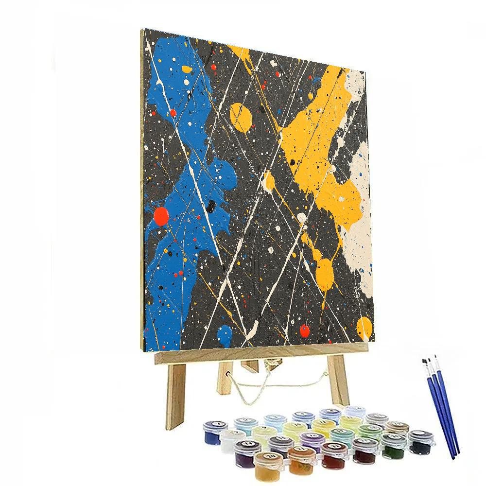Jackson Pollock Inspired Monsoon Pressure Lattice DIY paint by numbers