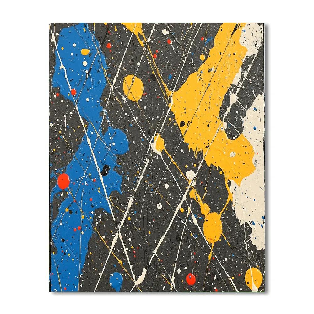 Jackson Pollock Inspired Monsoon Pressure Lattice DIY paint by numbers