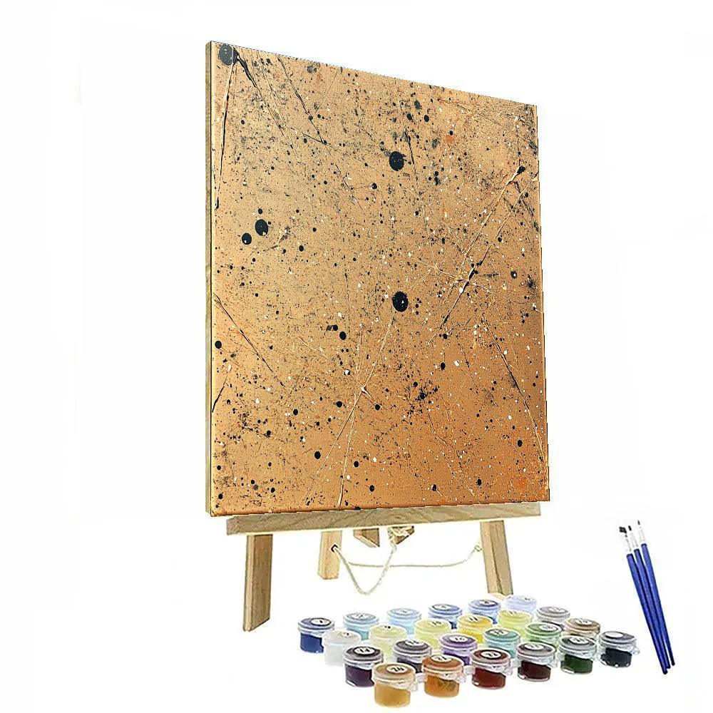 Jackson Pollock Inspired Tectonic Pulse Sediment Bloom paint by number