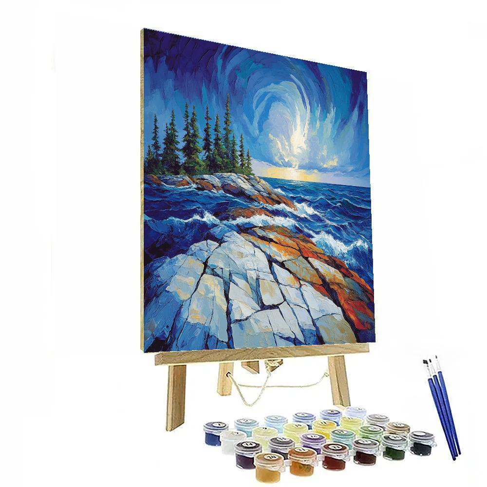 Arthur Lismer Inspired Gale Over Granite Channels Painting by numbers kit