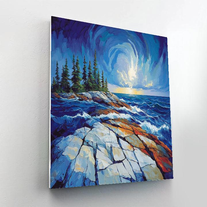 Arthur Lismer Inspired Gale Over Granite Channels Painting by numbers kit