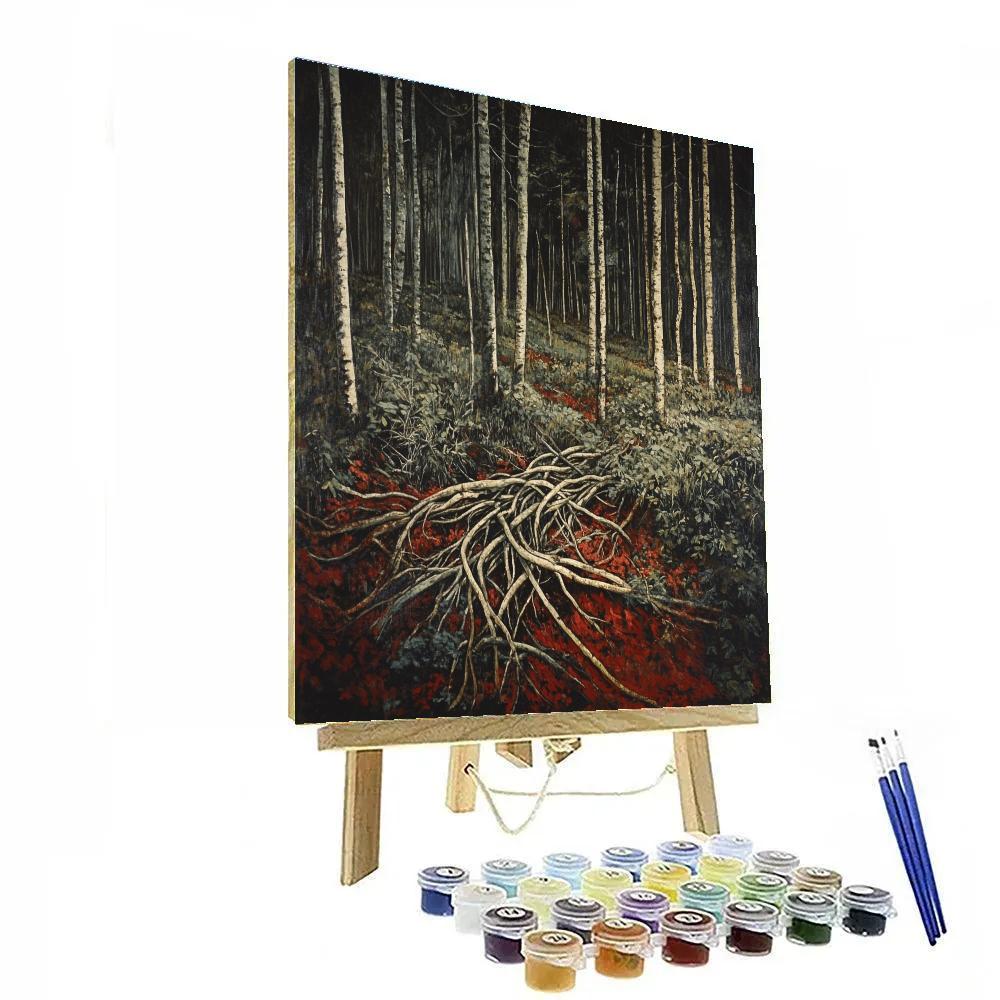 Arthur Lismer Inspired Tangle Root Inferno Forest Floor DIY paint by numbers