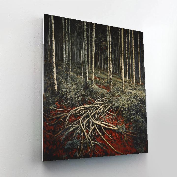 Arthur Lismer Inspired Tangle Root Inferno Forest Floor DIY paint by numbers