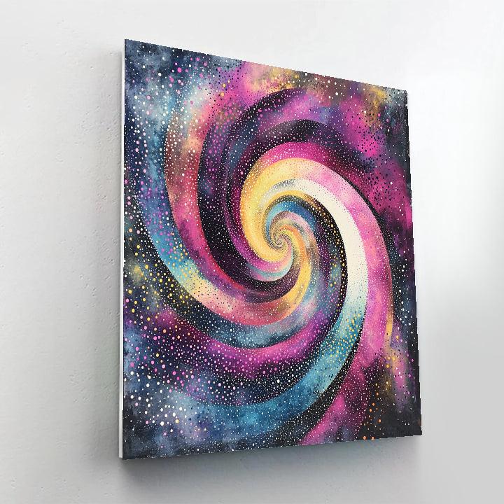 Yayoi Kusama Inspired Nebula Bloom Polka Vortex paint by number