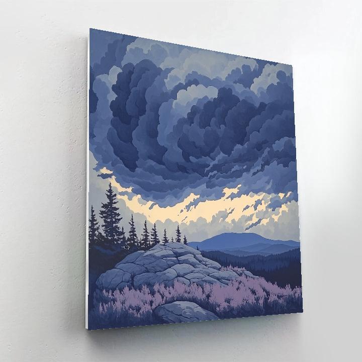 Arthur Lismer Inspired Thunderclouds Over Shield Ridge painting number kit