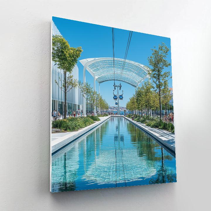 Urban Greenhouse Of Parque Das Nacoes Lisbon Portugal Paint by numbers art
