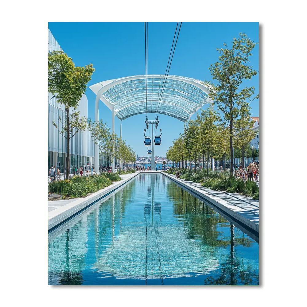 Urban Greenhouse Of Parque Das Nacoes Lisbon Portugal Paint by numbers art